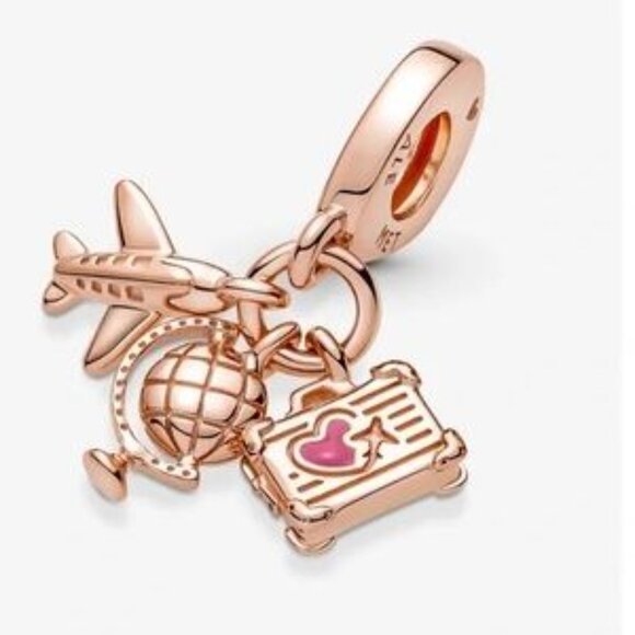 Pandora Rose Gold Travel Charm - Picture 2 of 5
